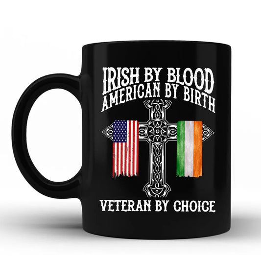 St. Patrick's Day Irish By Blood American By Birth Personalized Mug, Customize Title