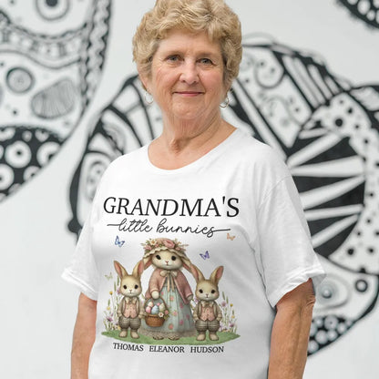 Vintage Grandma Bunny Easter Personalized Shirt