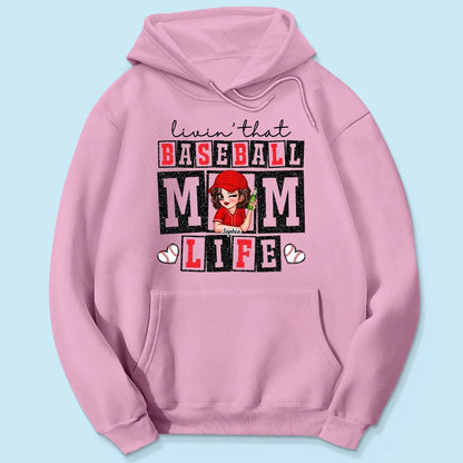 Livin' that Baseball Mom Life Personalized Shirt