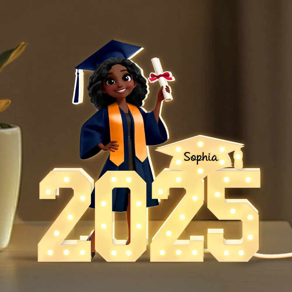 3D Effect 2025 Graduation Marquee Letters Personalized Light Box, Graduation Gift, Senior, Class of 2025