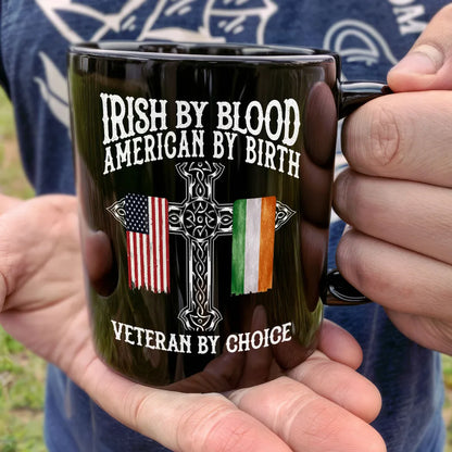 St. Patrick's Day Irish By Blood American By Birth Personalized Mug, Customize Title