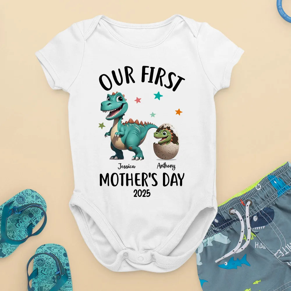 Don't Make Me Call My Mamasaurus Grandmasaurus Personalized Baby Onesie