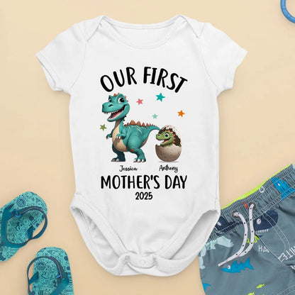 Don't Make Me Call My Mamasaurus Grandmasaurus Personalized Baby Onesie