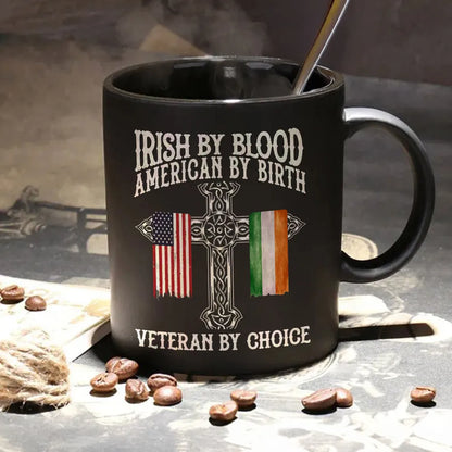 St. Patrick's Day Irish By Blood American By Birth Personalized Mug, Customize Title