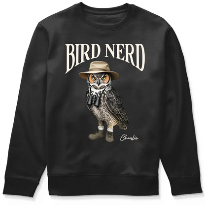 Bird Nerd Funny Bird Watcher Shirt, Twitcher Shirt, Gift for Bird Lover Personalized Dark Color Shirt