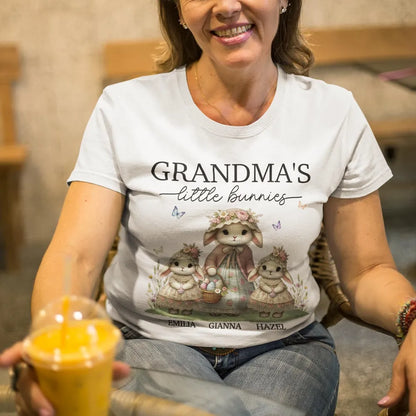Vintage Grandma Bunny Easter Personalized Shirt