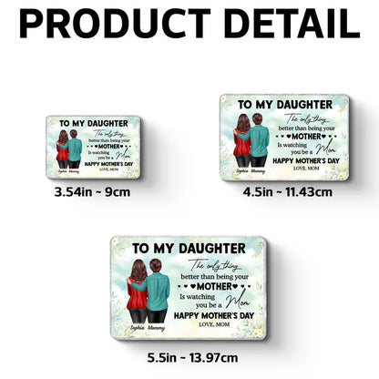 To My Daughter From Mom Happy Mother's Day Personalized Acrylic Fridge Magnet, Mother's Day Gift For Daughter