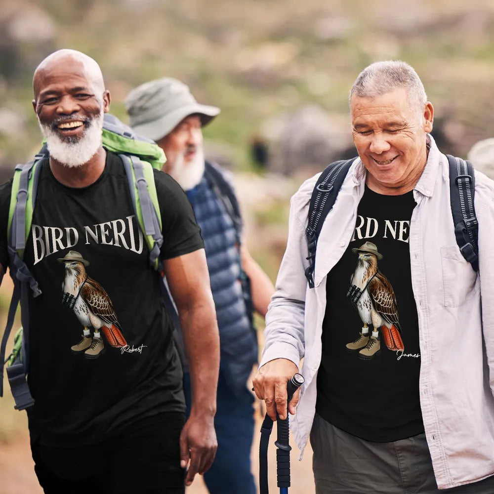 Bird Nerd Funny Bird Watcher Shirt, Twitcher Shirt, Gift for Bird Lover Personalized Dark Color Shirt