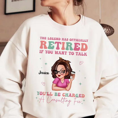 The Legend Has Officially Retired Personalized Shirt, Gift for Mom, Grandma, Bestie