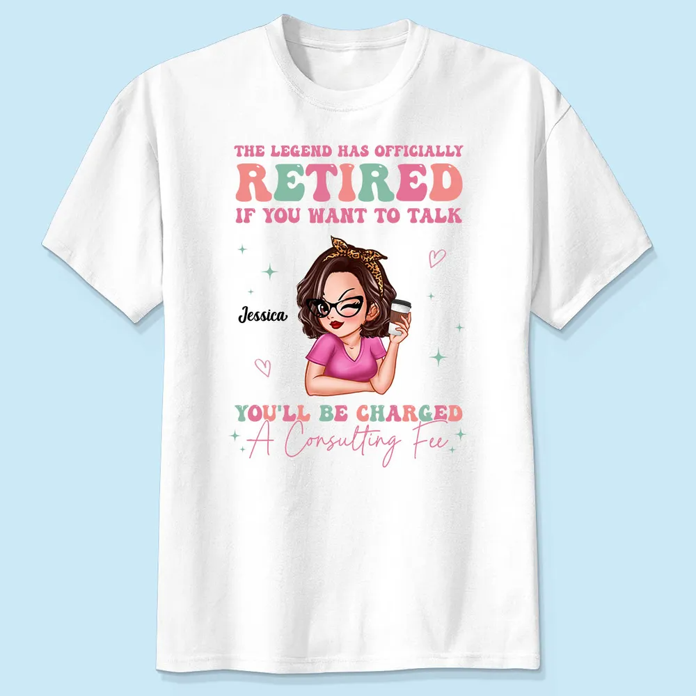 The Legend Has Officially Retired Personalized Shirt, Gift for Mom, Grandma, Bestie