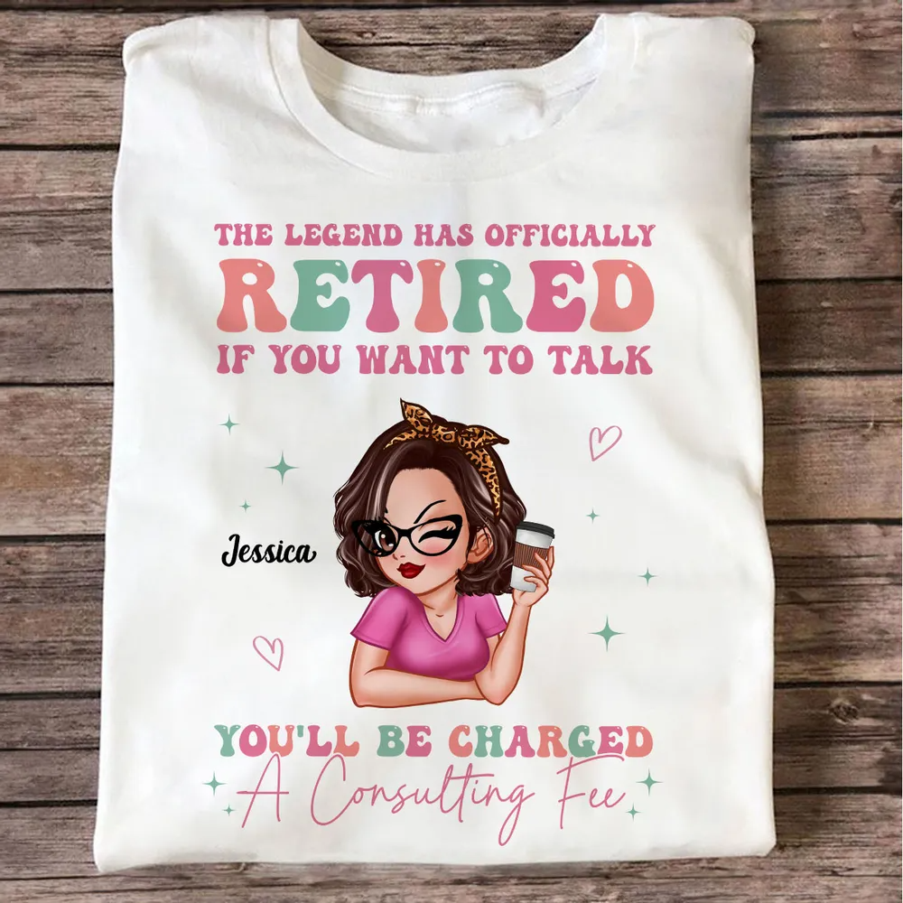 The Legend Has Officially Retired Personalized Shirt, Gift for Mom, Grandma, Bestie