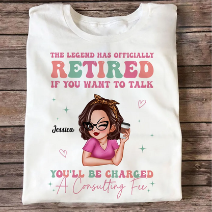 The Legend Has Officially Retired Personalized Shirt, Gift for Mom, Grandma, Bestie