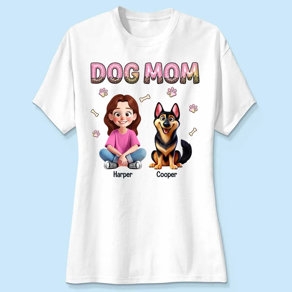 Animation Cartoon Galaxy Pattern Dog Mom Personalized Shirt, Gift For Dog Lovers