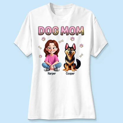 Animation Cartoon Galaxy Pattern Dog Mom Personalized Shirt, Gift For Dog Lovers