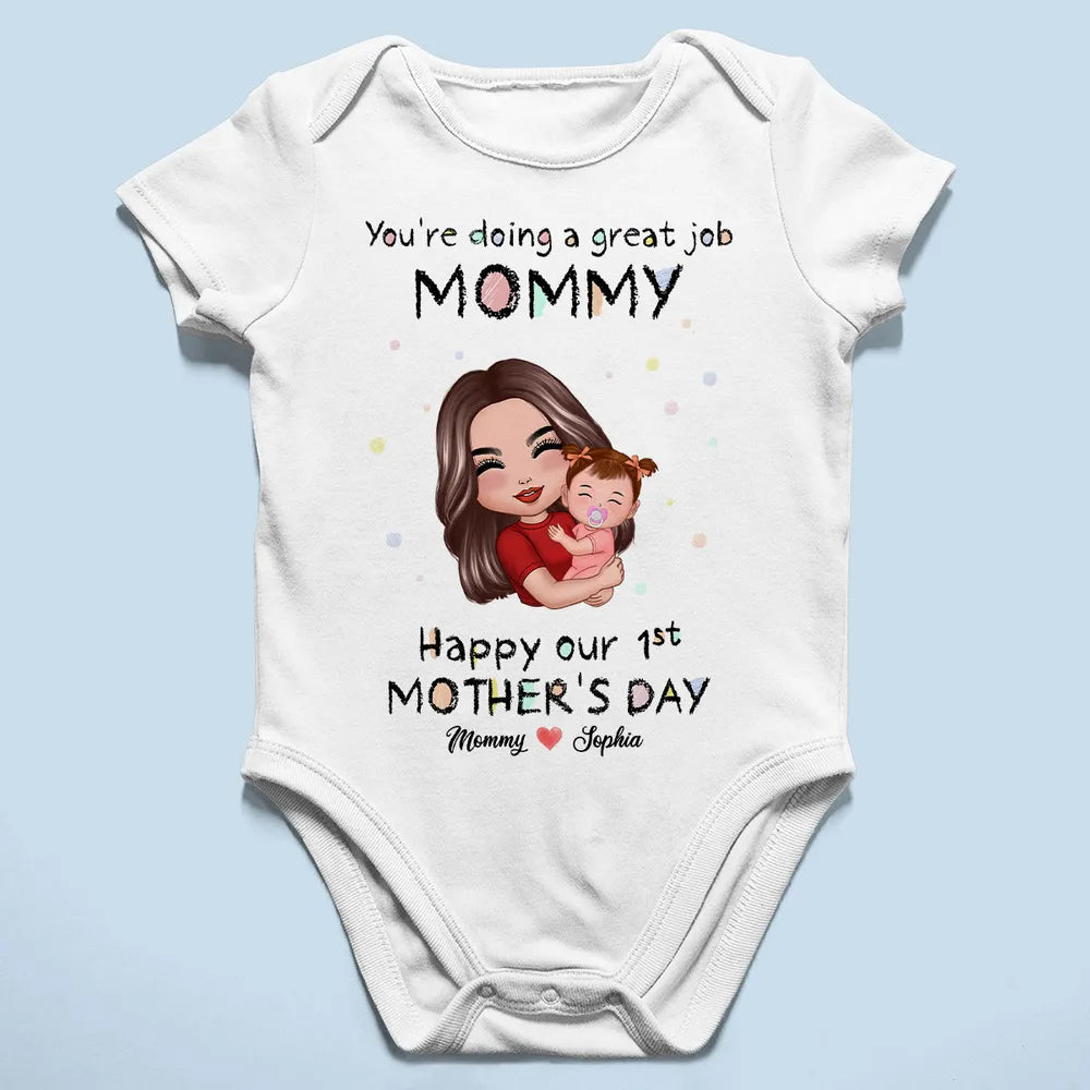 You're Doing Great Job Mommy Daddy Personalized Baby Onesie Baby Shirt