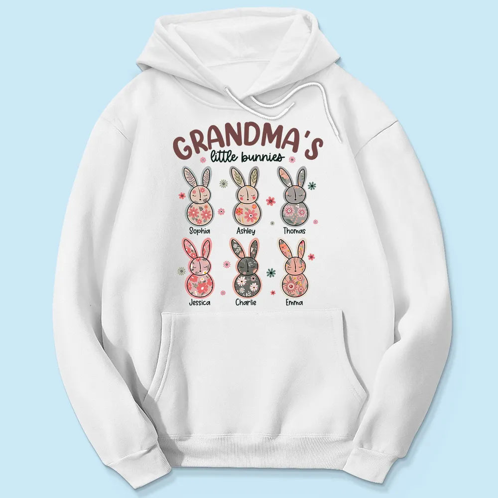 Grandma's Little Bunnies Floral Easter Personalized Shirt