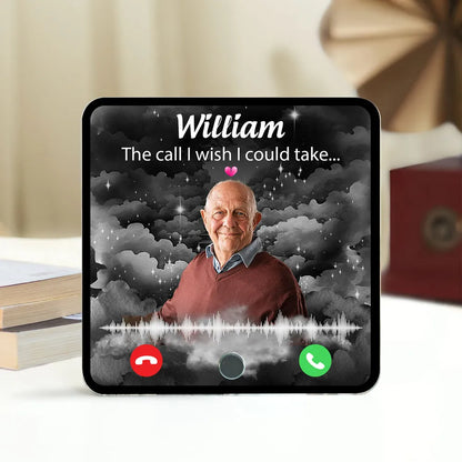 The Call I Wish I Could Take Memorial Voice Message Remembrance Keepsake Photo Inserted Personalized Music Fridge Magnet