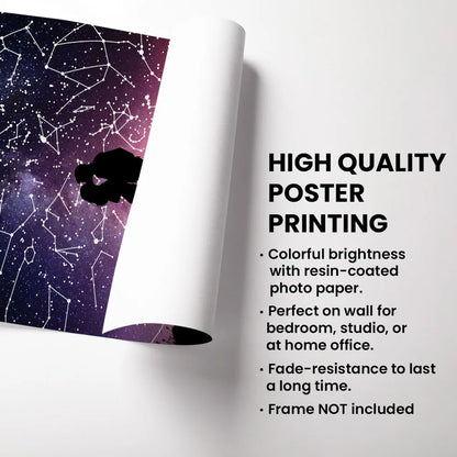 Couple Hugging Kissing Personalized Poster, Custom Star Map, Capture the Precious Moment, Mother's Day Gift, Constellation Print, Real Astronomical Data