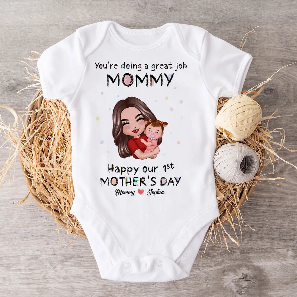 You're Doing Great Job Mommy Daddy Personalized Baby Onesie Baby Shirt