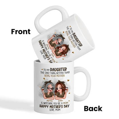 Leopard Pattern To My Daughter From Mom Happy Mother's Day Personalized Mug, Mother's Day Gift For Daughter
