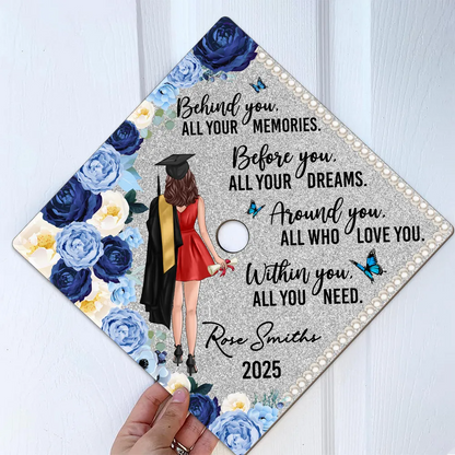 Những người bạn - Lớp hoa nhiều màu được cá nhân hóa của năm 2024 Mũ đội mũ tốt nghiệp, Đồ lưu niệm tốt nghiệp - Đồ lưu niệm tốt nghiệp được cá nhân hóa 