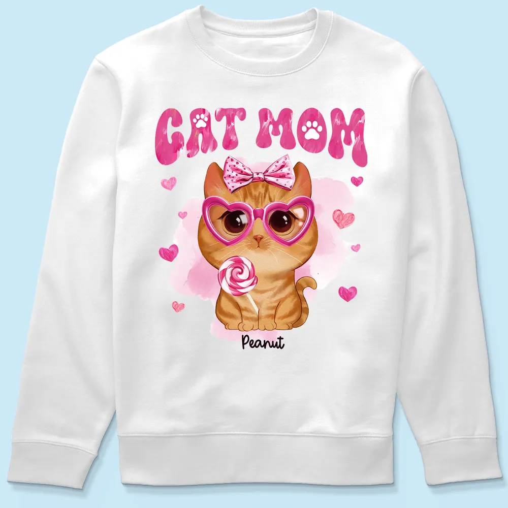 Valentine's Day Watercolor Cute Cats - Personalized Shirt