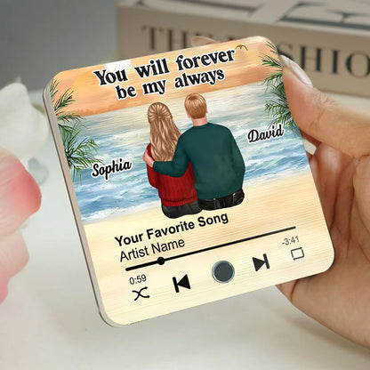 Couple Sitting Together Personalized Music Fridge Magnet, Heartfelt 2025 Valentine's Day Gift For Couple, For Him, For Her, Boyfriend, Girlfriend, Husband, Wife