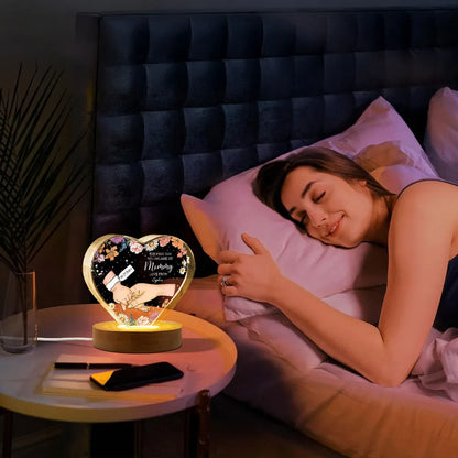 The First Day You Became My Mommy Personalized Premium Heart Crystal LED, Free Shipping Included, Valentine's Day Gift for her, Gift for New Mom