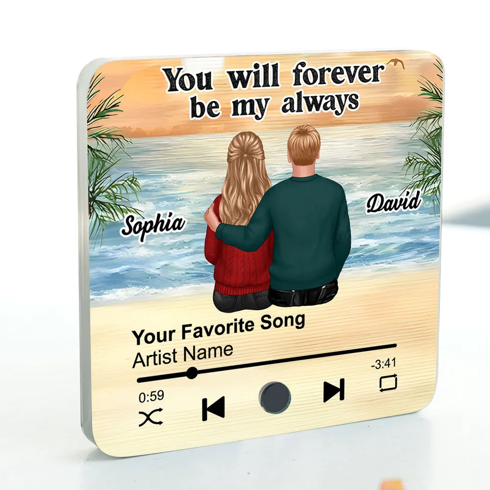 Couple Sitting Together Personalized Music Fridge Magnet, Heartfelt 2025 Valentine's Day Gift For Couple, For Him, For Her, Boyfriend, Girlfriend, Husband, Wife