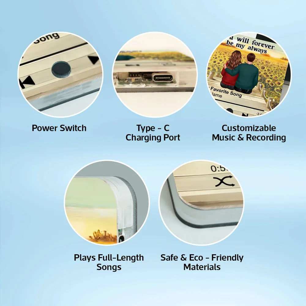 Couple Sitting Together Personalized Music Fridge Magnet, Heartfelt 2025 Valentine's Day Gift For Couple, For Him, For Her, Boyfriend, Girlfriend, Husband, Wife