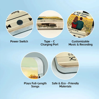 Couple Sitting Together Personalized Music Fridge Magnet, Heartfelt 2025 Valentine's Day Gift For Couple, For Him, For Her, Boyfriend, Girlfriend, Husband, Wife