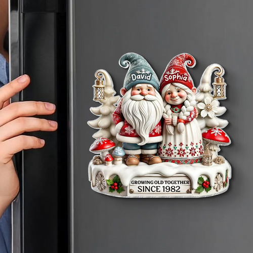 Gia Đình - Quà Tặng Ảnh Tùy Chỉnh Cho Ông Bà - Nam Châm Ảnh Cá Nhân (HJ)