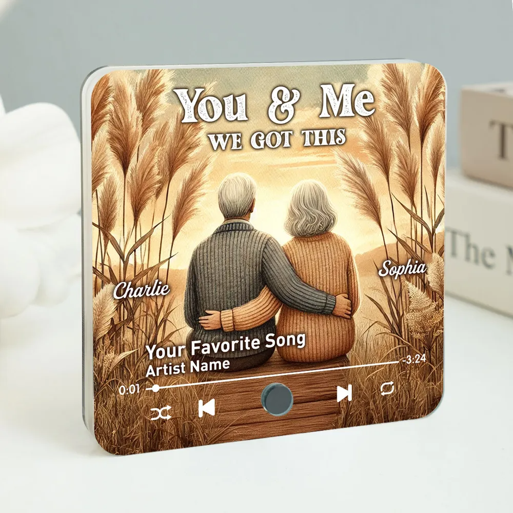 You & Me We Got This Old Couple Favorite Song Personalized Music Fridge Magnet, Valentine's Gift For Her, Gift For Him