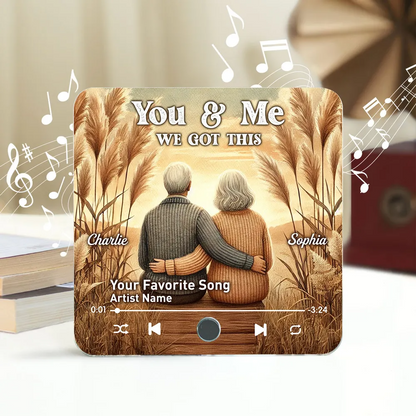 You & Me We Got This Old Couple Favorite Song Personalized Music Fridge Magnet, Valentine's Gift For Her, Gift For Him