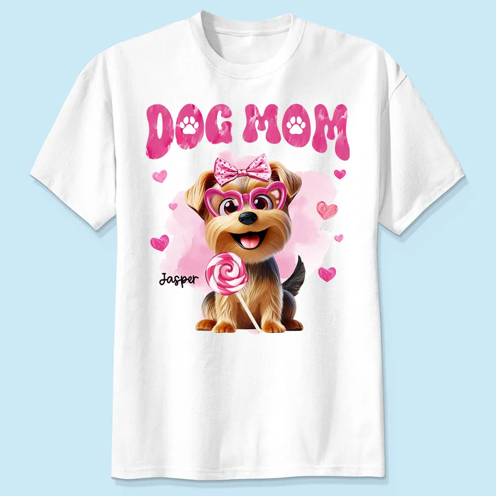 Valentine's Day Funny Cartoon Dogs Dog Mom Personalized Shirt, Valentine's Day Gift For Dog Lovers, Dog Moms