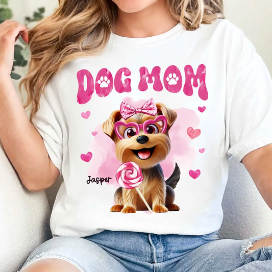 Valentine's Day Funny Cartoon Dogs Dog Mom Personalized Shirt, Valentine's Day Gift For Dog Lovers, Dog Moms