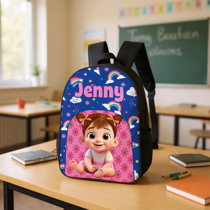 Rainbow Dinosaur Unicorn Personalized Kid Backpack, Back to School Backpack for Boys, Girls, 12 Different Designs