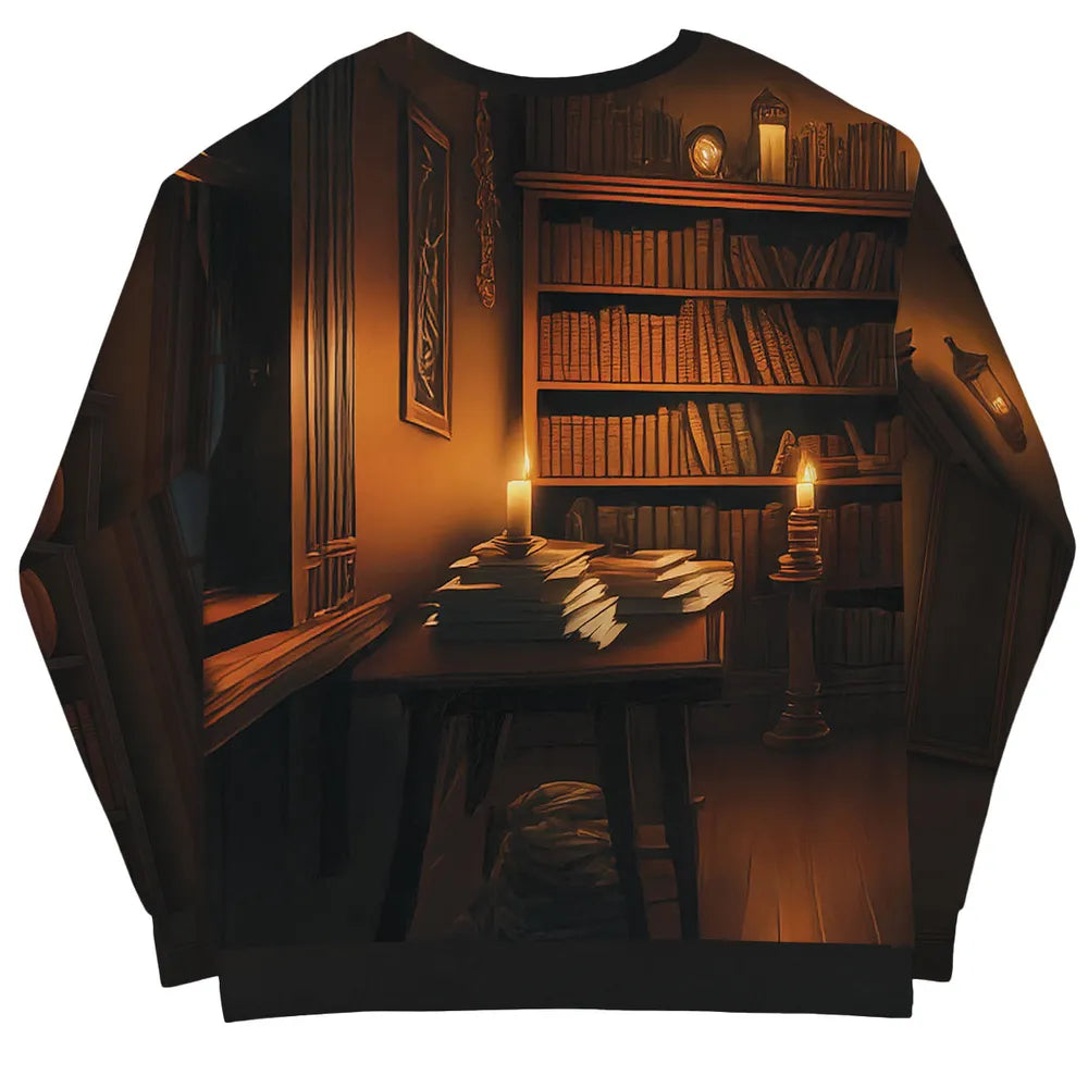 Just a Girl Who Loves Books and Cats Halloween Personalized Sweatshirt, Cozy Fall Sweatshirt for Cat Moms