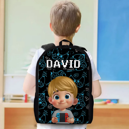Boys Gamer Personalized Backpack for School