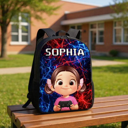 Boys Gamer Personalized Backpack for School
