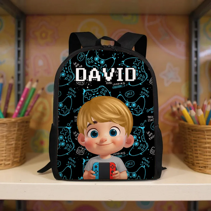 Boys Gamer Personalized Backpack for School