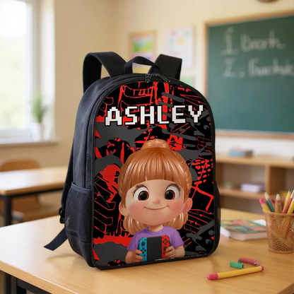 Boys Gamer Personalized Backpack for School