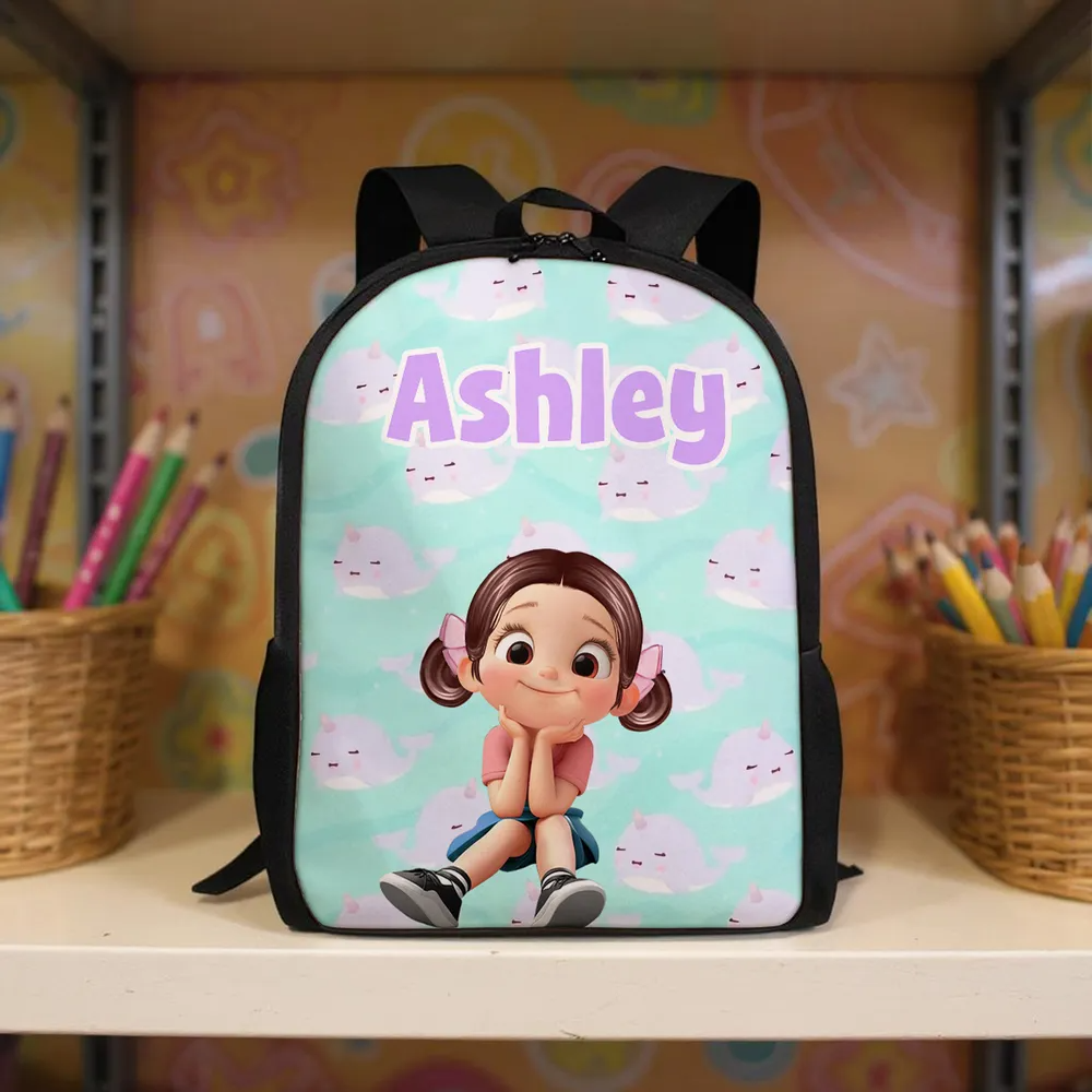 Rainbow Dinosaur Unicorn Personalized Kid Backpack, Back to School Backpack for Boys, Girls, 12 Different Designs