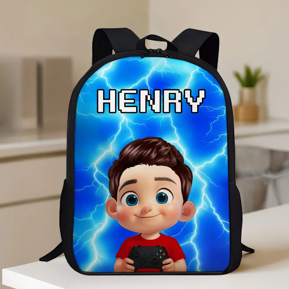 Boys Gamer Personalized Backpack for School