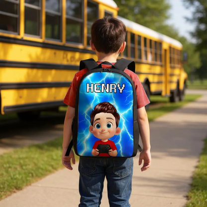 Boys Gamer Personalized Backpack for School
