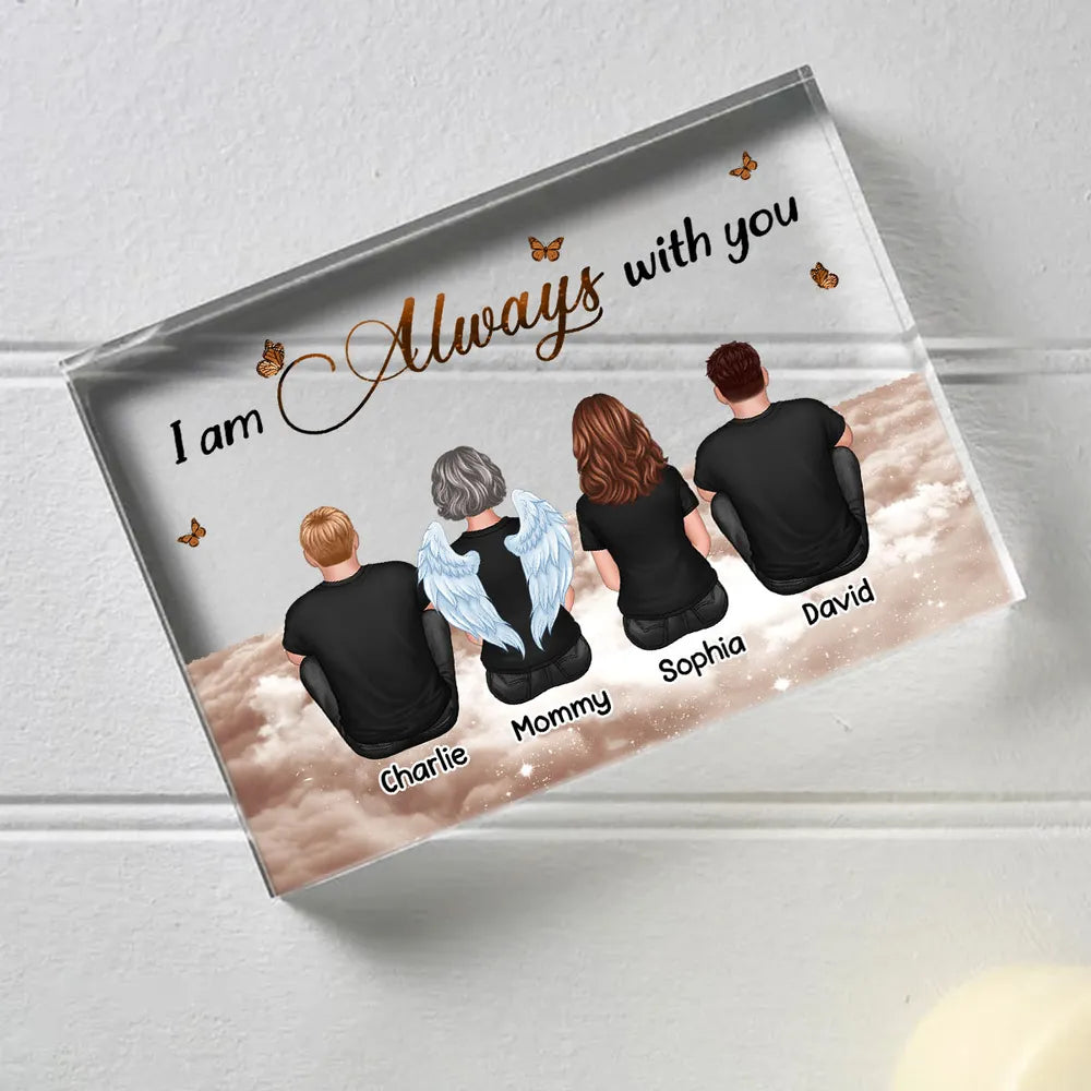 Always With You Sky Family Members, Memorial Personalized Acrylic Block Plaque, Sympathy Gift