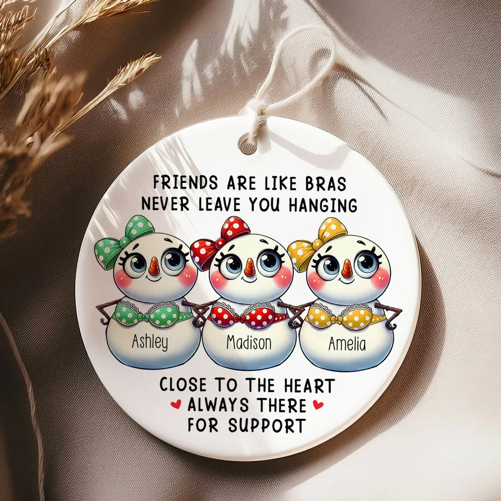 Personalized Snowman Friendship Christmas Ornaments 2024, Funny Gifts Christmas Ornaments for Besties