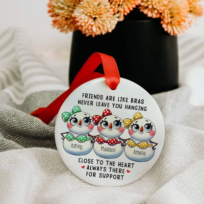 Personalized Snowman Friendship Christmas Ornaments 2024, Funny Gifts Christmas Ornaments for Besties