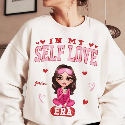 In My Self Love Era Valentine's Personalized Sweater, Personalized Valentine Anti-Valentine Sweater