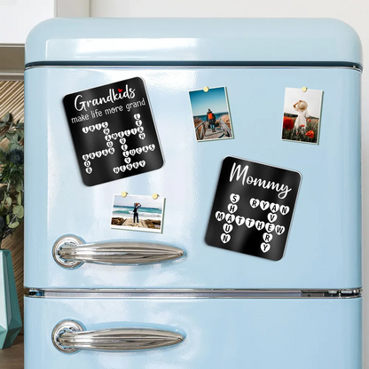 The Greatest Gift You Ever Know Crossword Puzzle Art Gift For Grandma Personalized Acrylic Fridge Magnet